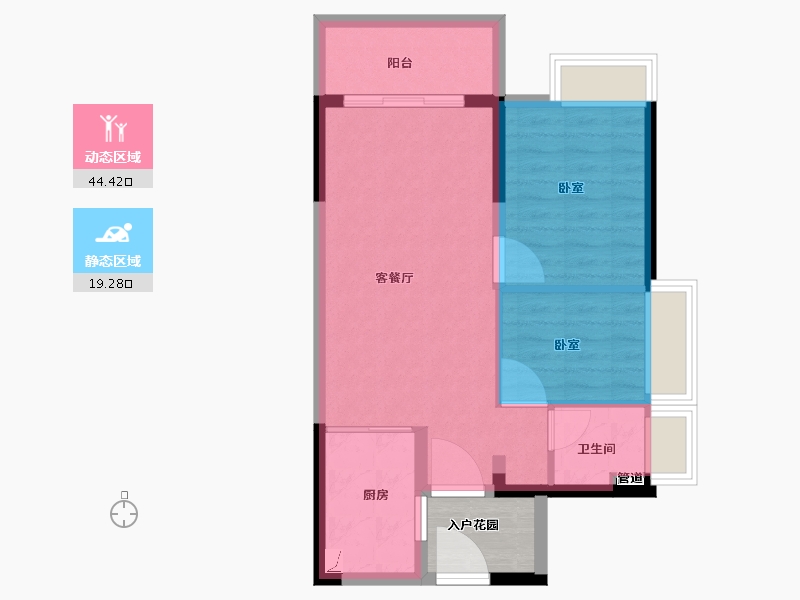 广东省-广州市-富力南驰·富颐华庭-60.96-户型库-动静分区