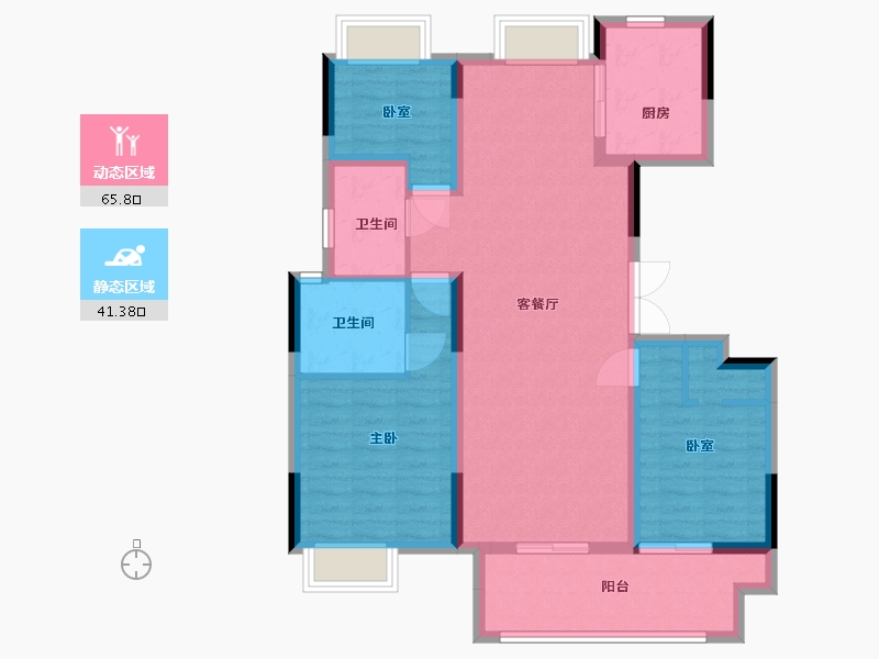 安徽省-六安市-六安吾悦广场-96.00-户型库-动静分区