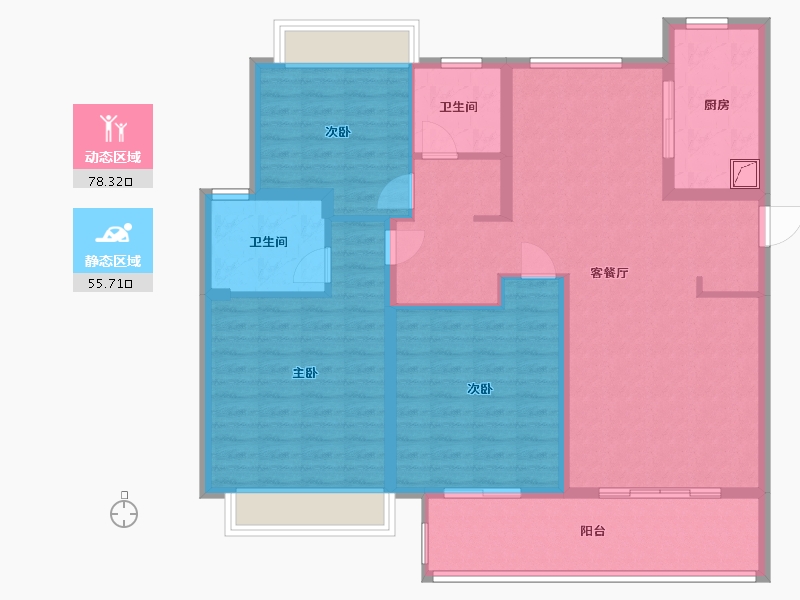 江苏省-无锡市-圆融广场-121.00-户型库-动静分区