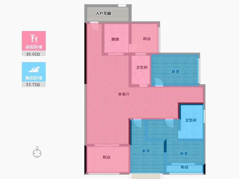 广东省-汕尾市-海丰星河湾-135.06-户型库-动静分区