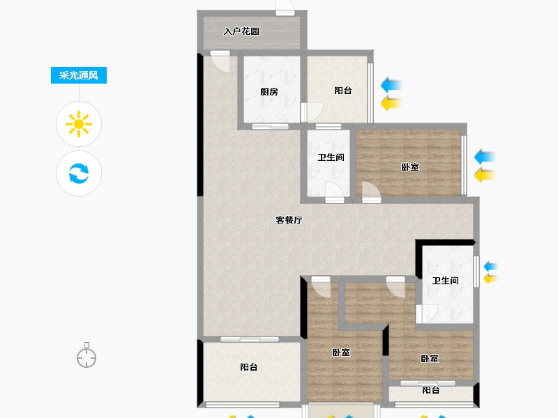 广东省-汕尾市-海丰星河湾-135.06-户型库-采光通风