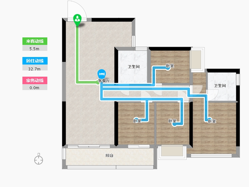 广东省-深圳市-招商臻府-94.00-户型库-动静线