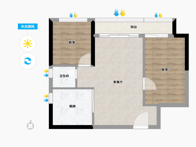 广东省-深圳市-特区建发乐府广场-50.72-户型库-采光通风