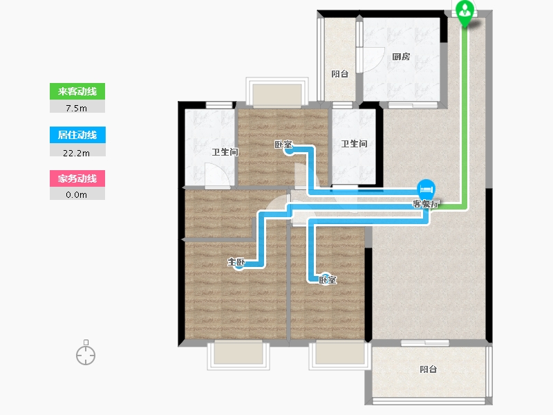 安徽省-六安市-恒大御景湾-104.00-户型库-动静线