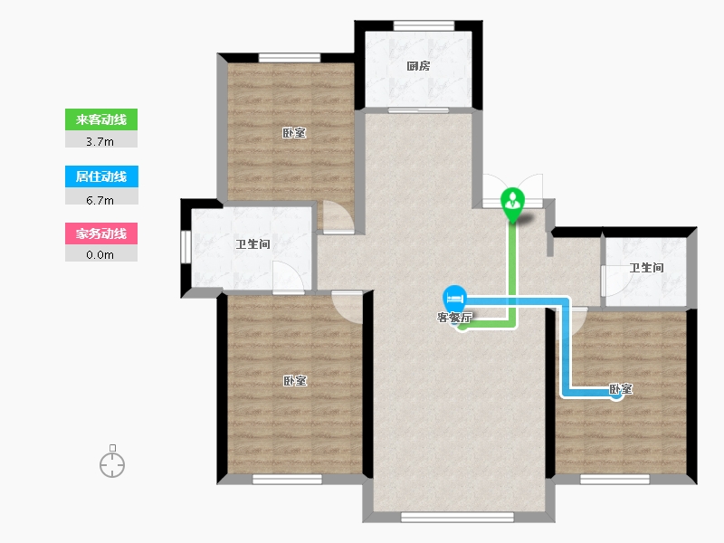 吉林省-通化市-中惠·都市绿洲-97.76-户型库-动静线