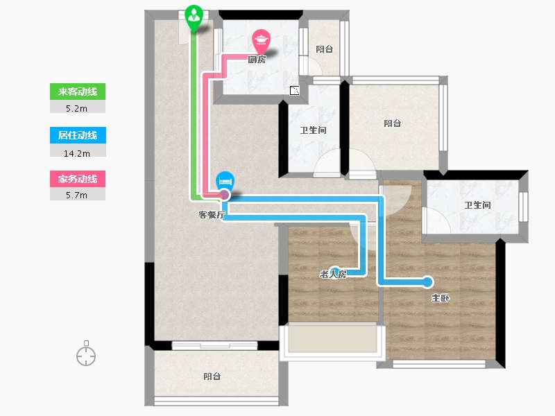 广东省-肇庆市-龙光玖誉城-71.00-户型库-动静线