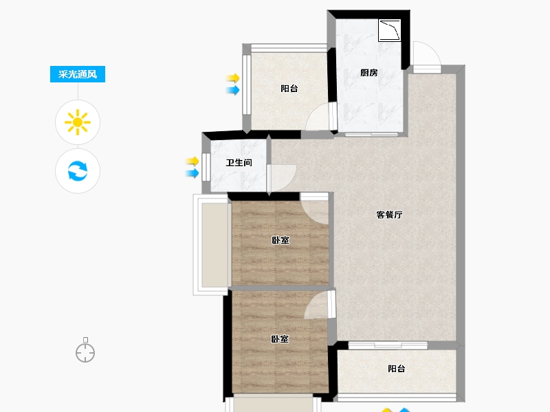 广东省-深圳市-君华时代君华天第-58.11-户型库-采光通风