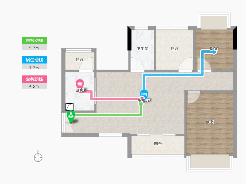 广东省-肇庆市-鼎湖春天-69.47-户型库-动静线