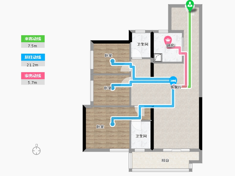 广东省-汕尾市-万德隆·阳光城·愉景湾-92.00-户型库-动静线