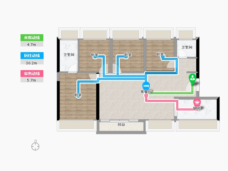 广东省-深圳市-佳兆业樾伴山-88.17-户型库-动静线