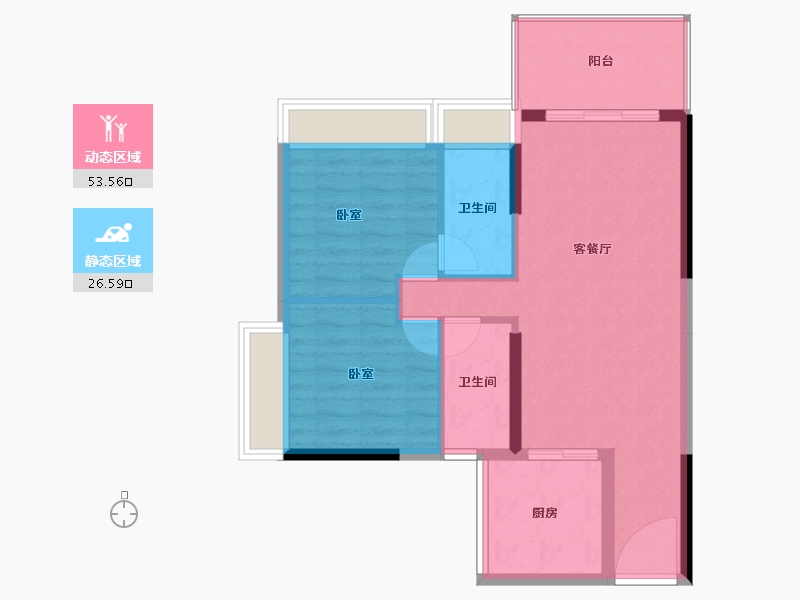 广东省-湛江市-雍豪园-72.47-户型库-动静分区