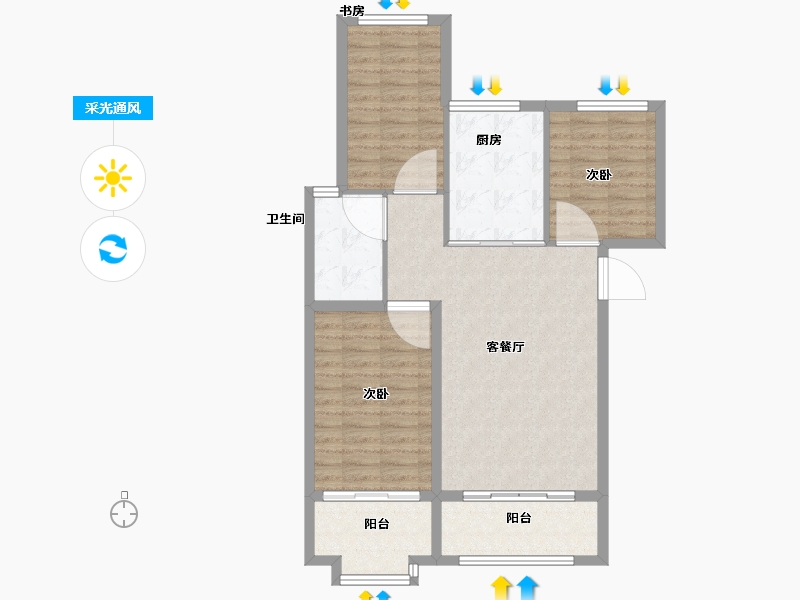 山东省-威海市-万象一品-85.00-户型库-采光通风