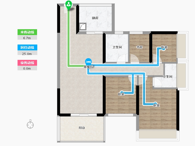 广东省-湛江市-雍豪园-94.93-户型库-动静线