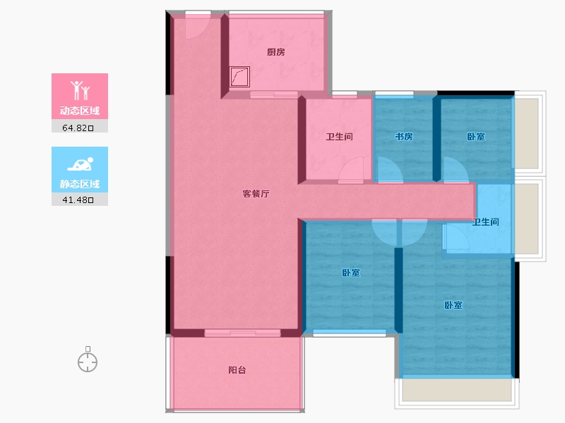 广东省-湛江市-雍豪园-94.93-户型库-动静分区