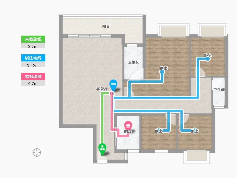 广东省-河源市-育茗.龙福家园-104.00-户型库-动静线