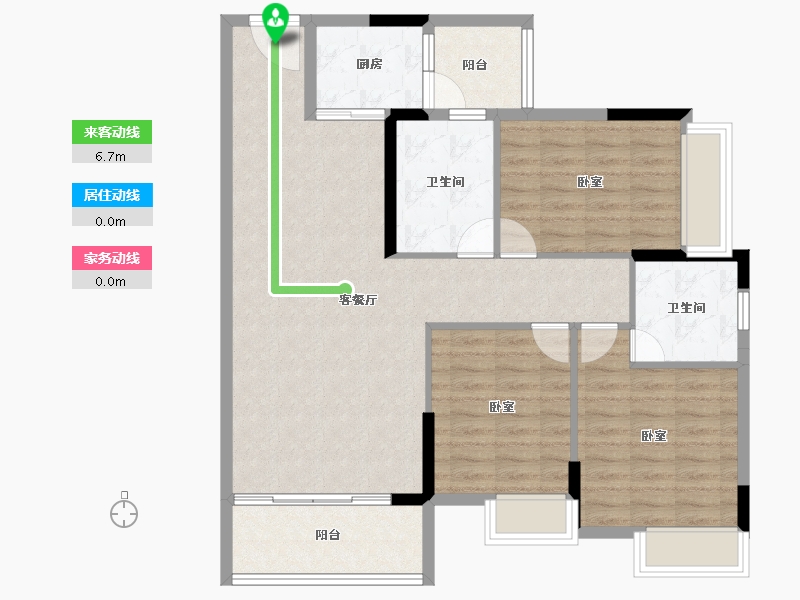 广东省-阳江市-阳光幸福里-98.67-户型库-动静线