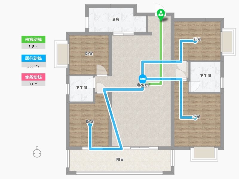 湖南省-邵阳市-新邵奥莱小镇二期-109.04-户型库-动静线