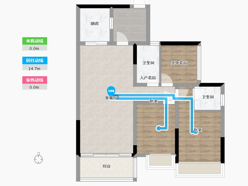 湖南省-衡阳市-恒昇中央公园-79.73-户型库-动静线