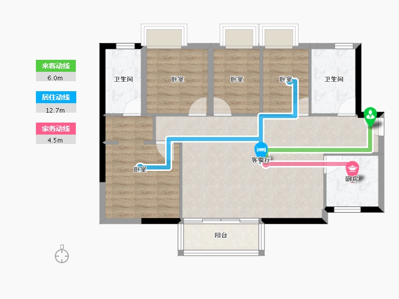 广东省-深圳市-玺云著花园-83.84-户型库-动静线