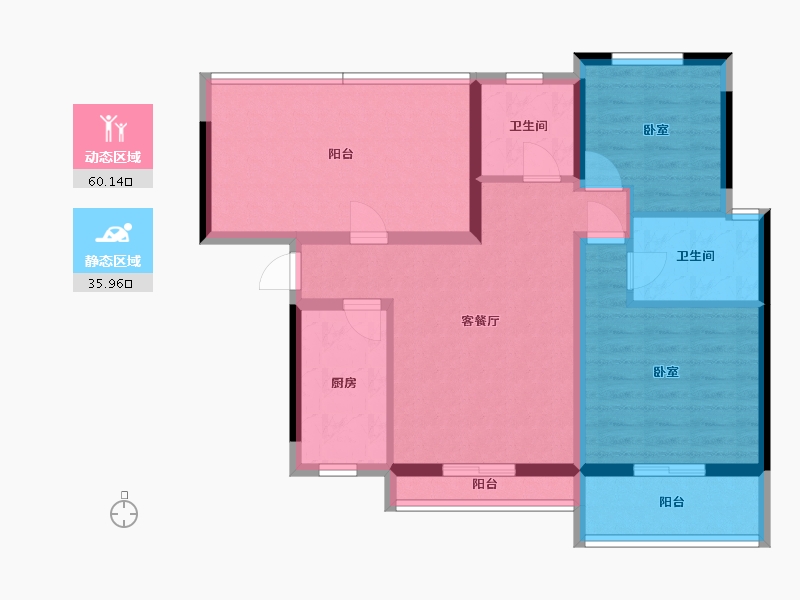 广东省-惠州市-海伦堡创智家园-85.07-户型库-动静分区