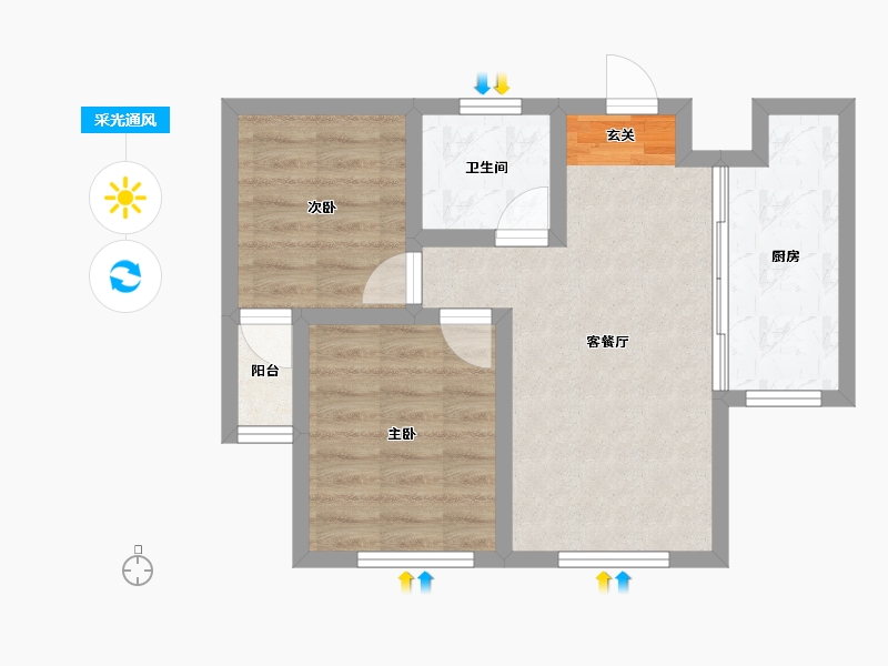 山东省-泰安市-大展麓山郡-50.22-户型库-采光通风