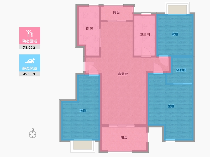 江苏省-南京市-中山首府-92.86-户型库-动静分区