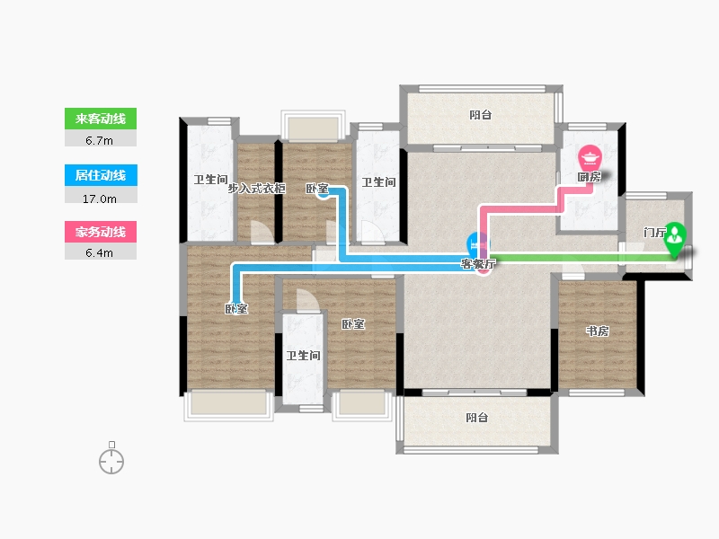 广东省-梅州市-岭南院子-137.78-户型库-动静线