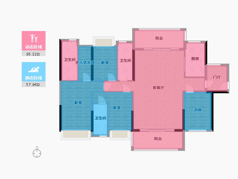 广东省-梅州市-岭南院子-137.78-户型库-动静分区