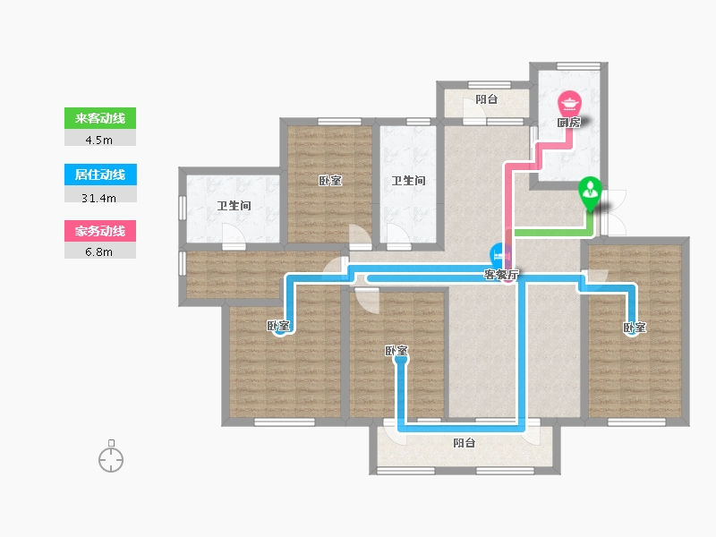 吉林省-通化市-世基·啤酒生态小镇-140.03-户型库-动静线