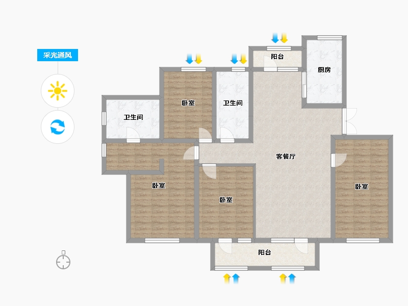 吉林省-通化市-世基·啤酒生态小镇-140.03-户型库-采光通风