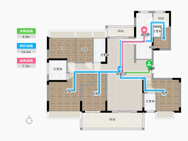 江苏省-镇江市-碧桂园·樾府-176.19-户型库-动静线