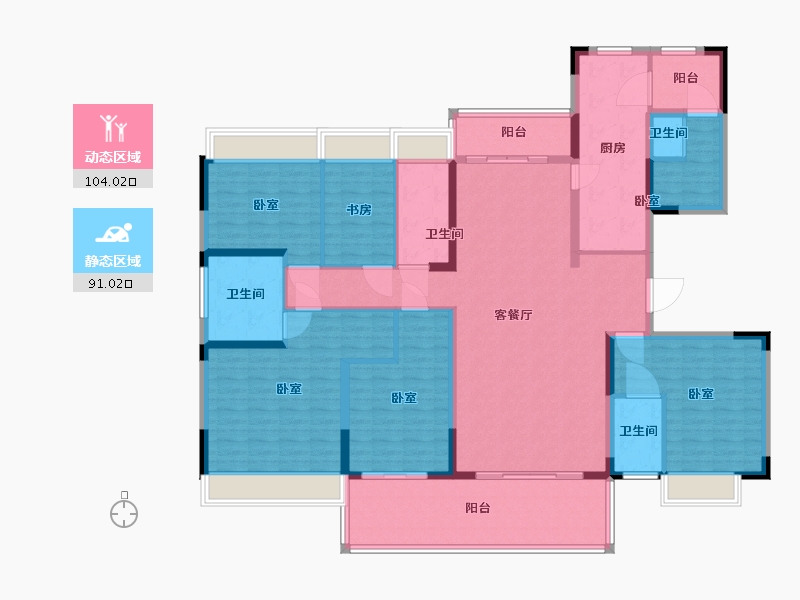 江苏省-镇江市-碧桂园·樾府-176.19-户型库-动静分区