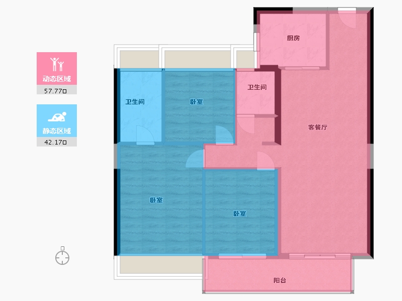 江苏省-镇江市-碧桂园·樾府-91.06-户型库-动静分区