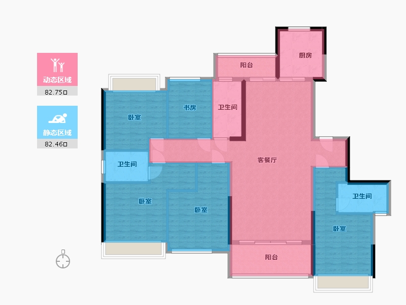 广东省-梅州市-岭南院子-149.59-户型库-动静分区