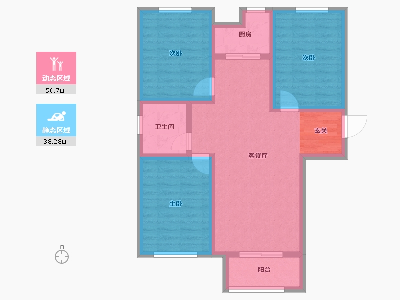 山东省-泰安市-大展麓山郡-78.99-户型库-动静分区