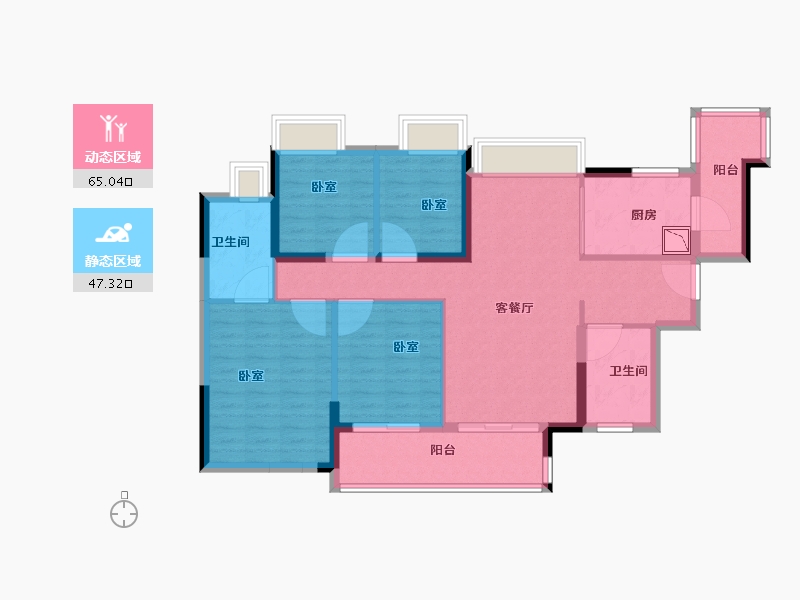 广东省-广州市-凯德·凯荔花园-100.01-户型库-动静分区