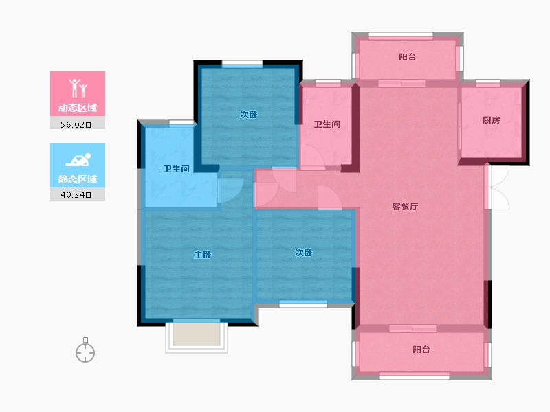 湖南省-长沙市-大学里-86.09-户型库-动静分区