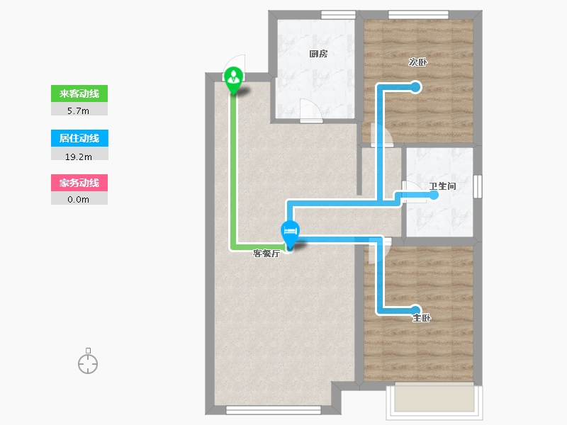 吉林省-长春市-大众置业湖滨公园壹号-69.00-户型库-动静线