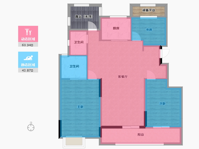 湖南省-长沙市-奥园世家-102.39-户型库-动静分区