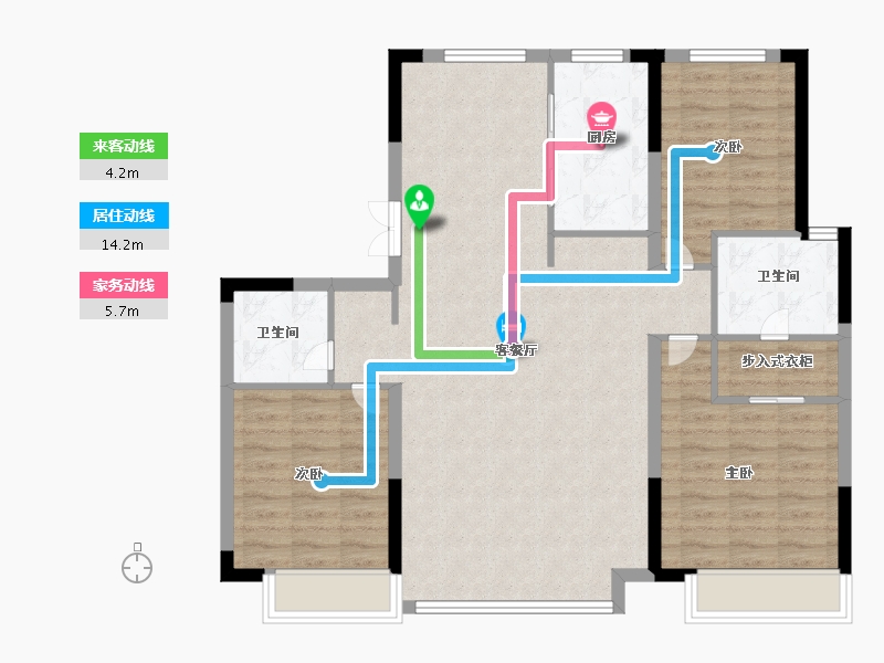 吉林省-长春市-大众置业湖滨公园壹号-100.00-户型库-动静线