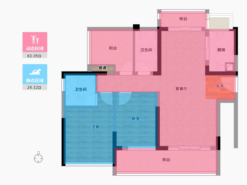 广东省-惠州市-华廷悦府-79.38-户型库-动静分区