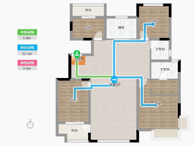 山东省-泰安市-泰实学府春天-113.74-户型库-动静线