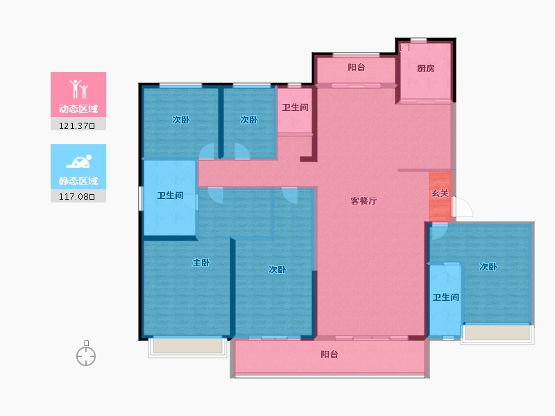 山东省-泰安市-碧桂园黄金时代-218.50-户型库-动静分区