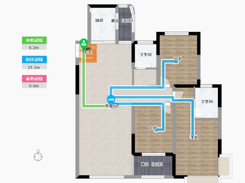 山东省-泰安市-泰实学府春天-106.00-户型库-动静线