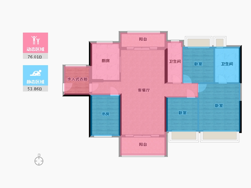 广东省-梅州市-岭南院子-117.17-户型库-动静分区