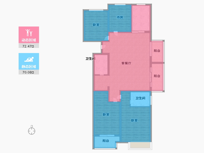 江苏省-镇江市-大亚第一城·玺园-127.00-户型库-动静分区