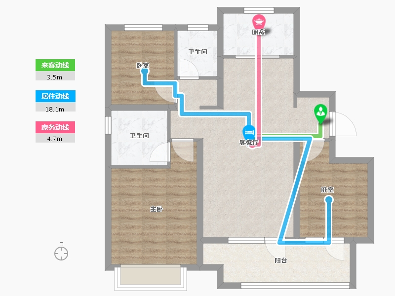 山东省-青岛市-佳兆业悦峰-87.05-户型库-动静线