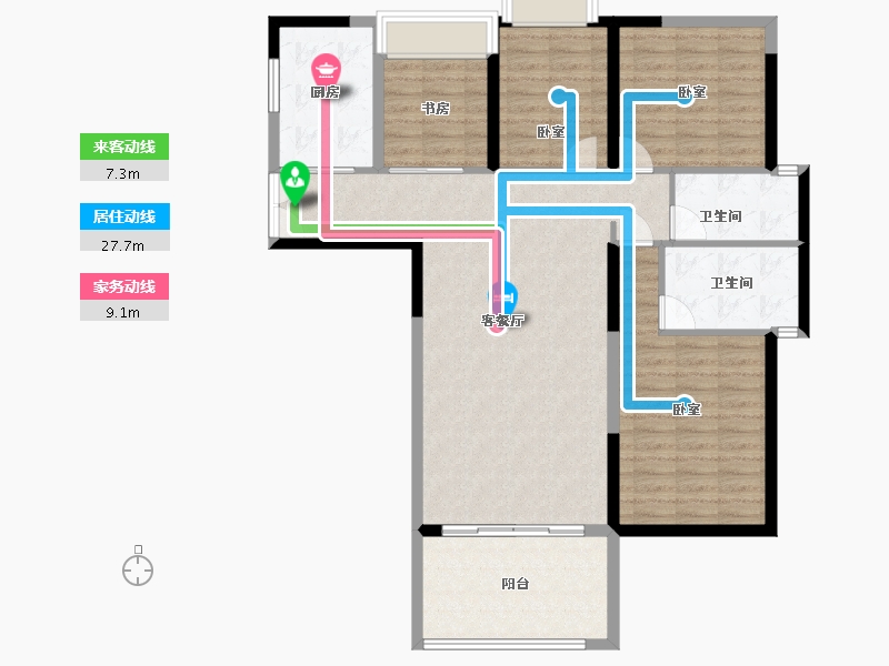 广东省-江门市-沃华中环广场-112.31-户型库-动静线