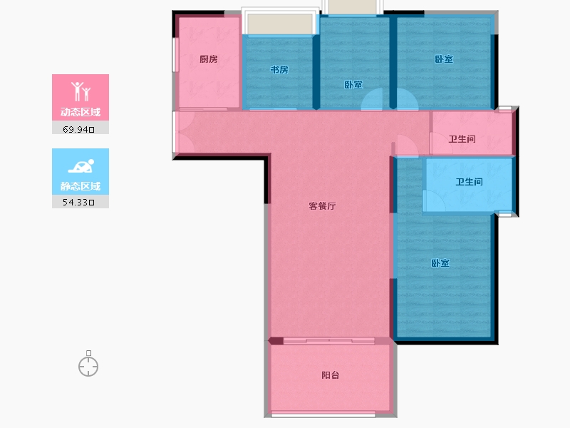 广东省-江门市-沃华中环广场-112.31-户型库-动静分区