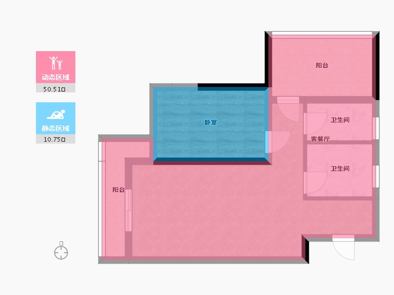 广东省-惠州市-海伦堡创智家园-53.64-户型库-动静分区